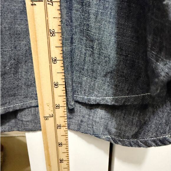 Dockers Men’s XL Chambray Denim Button-Up Shirt Long Sleeve 100% Cotton - Picture 8 of 8